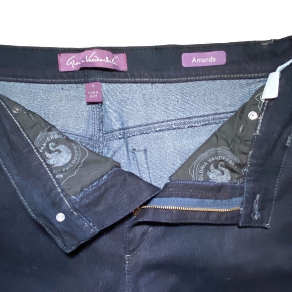 Gloria Vanderbilt‎ Amanda black jeans straight leg Size 18 Stretch - Picture 5 of 6